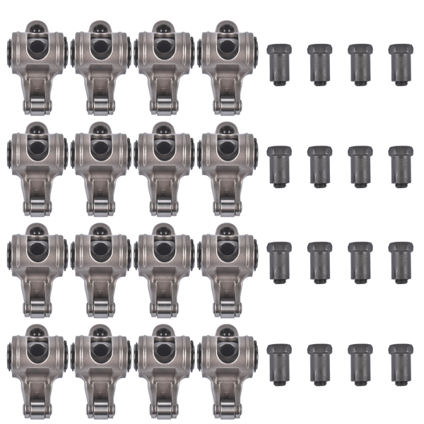 摇臂 Set of 16 Roller Rocker Arms 1.6 Ratio Replacement for Ford SBF 289 302 351W Stainless Steel-7