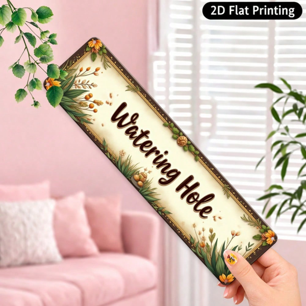 CIFbuy 复古2D平面铝制饮水处墙牌，4x16金属装饰招牌（TikTok, temu 自提物流）-5