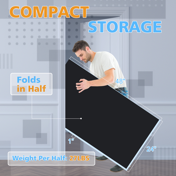 8ft Black Mid-Size Ping Pong Conversion Top Foldable & Portable Table Tennis Table Top for Indoor Games-9
