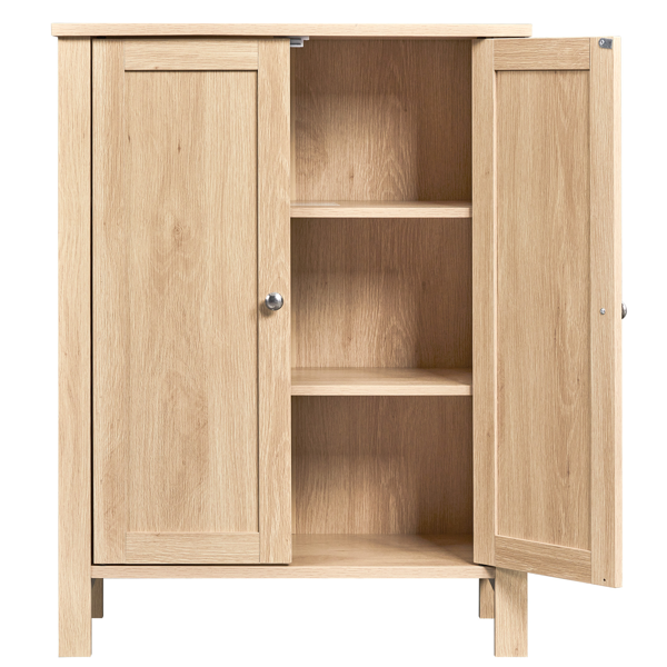 原木色  密度板三胺贴面 60*30*80cm 双门 浴室立柜-5