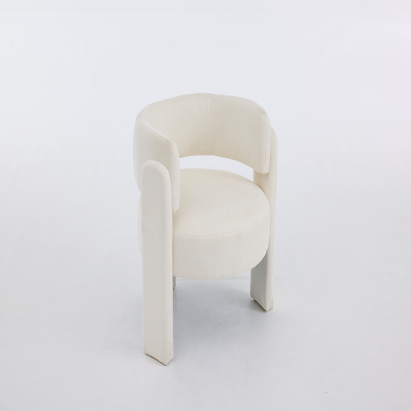Modern Accent Chair, Contemporary Boucle Fabric Accent Armchair Comfy Upholstered Leisure Single Sofa Chair for Living Room Bedroom Apartment Office - White-20