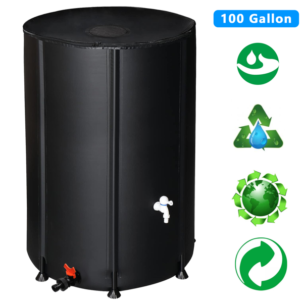 【替换3139070】100gal  黑色  PVC 可折叠 集雨桶-6