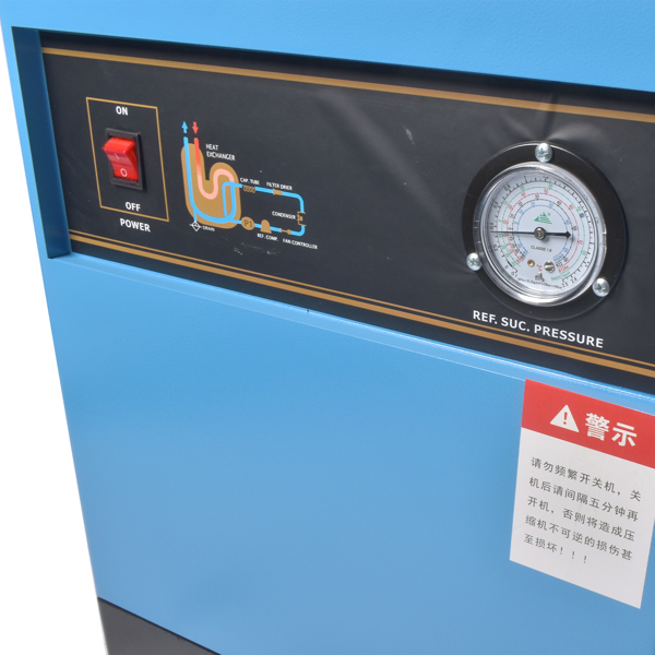 冷冻式干燥机 35CFM 0.58KM 110-115V 1 Phase Refrigerating Dryer Fits for 7.5HP 10HP Air Compressor (Blue)-9