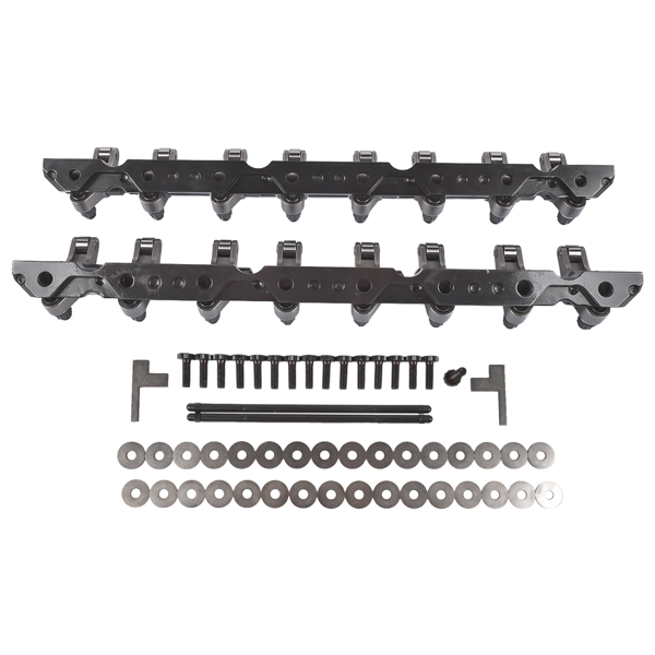 摇臂 1.7 Stainless Steel Shaft Mount Roller Rocker Arms Kit Fit for Chevy L92 LS3 6.2L V8-4
