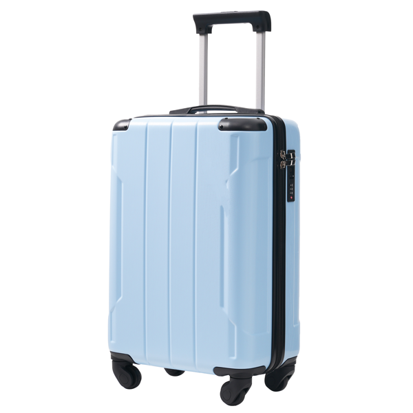 20-Inch Hardshell Carry-On Luggage, Lightweight Durable ABS Suitcase with Spinner Wheels, Built-in TSA Lock, 2 Packing Cubes, Skyblue-9
