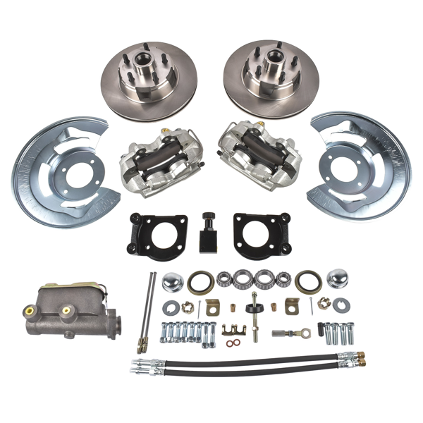 刹车盘套装 11" Brake Disc Set 4‑Piston Replacement for 1963-1969 Ford Falcon Fairlane V8 Front Caliper-2