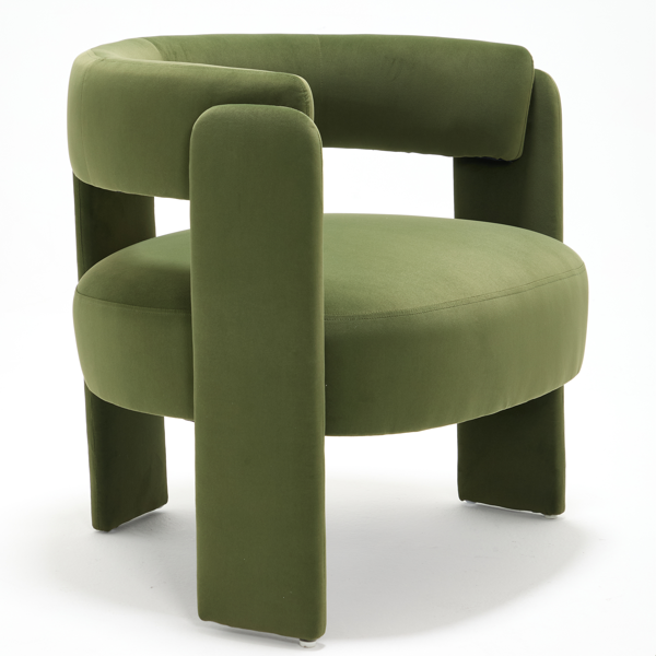 Accent Chair for Living Room, Velvet Comfy Single Sofa Chair Mid-Century Modern Armchair Wooden Legs for Bedroom Office Reading-20