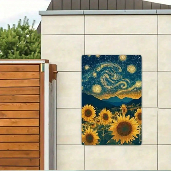 CIFbuy 金属向日葵标志 8x12，耐用铁质墙面装饰，适用于家居、厨房与花园（TikTok, temu 自提物流）-5