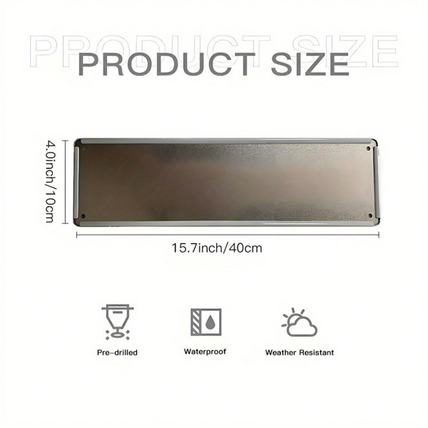 CIFbuy 匹克球专区 复古铁质墙饰 16x4，2D平面金属牌 球场（TikTok, temu 自提物流）-7