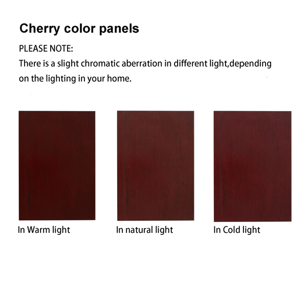 Curio Cabinet Lighted Curio Diapaly Cabinet with Adjustable Shelves and Mirrored Back Panel, Tempered Glass Doors (Cherry, 3 Tier), (E26 light bulb not included)-16