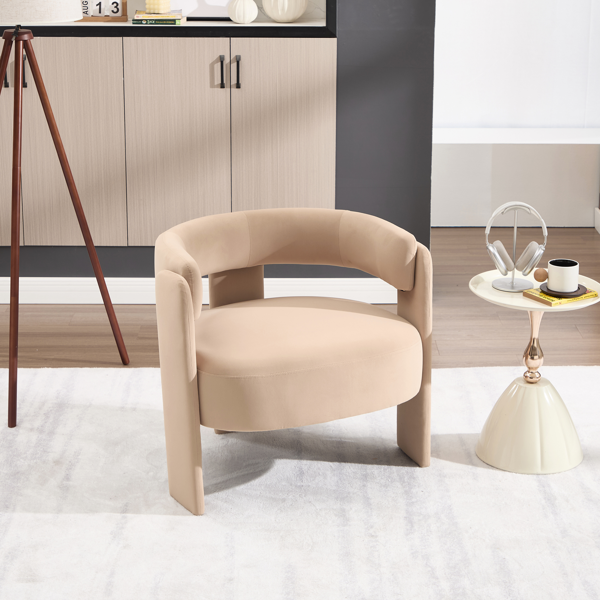 Accent Chair for Living Room, Velvet Comfy Single Sofa Chair Mid-Century Modern Armchair Wooden Legs for Bedroom Office Reading-11