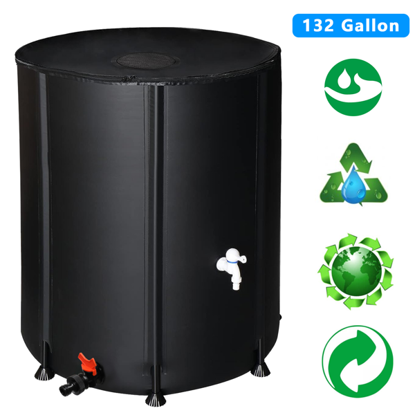 【替换12480842】132gal  黑色  PVC  集雨桶-7