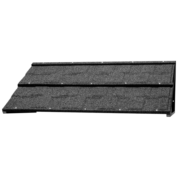52"x18" 黑色 雨篷 铁框架 彩钢瓦涂层-3