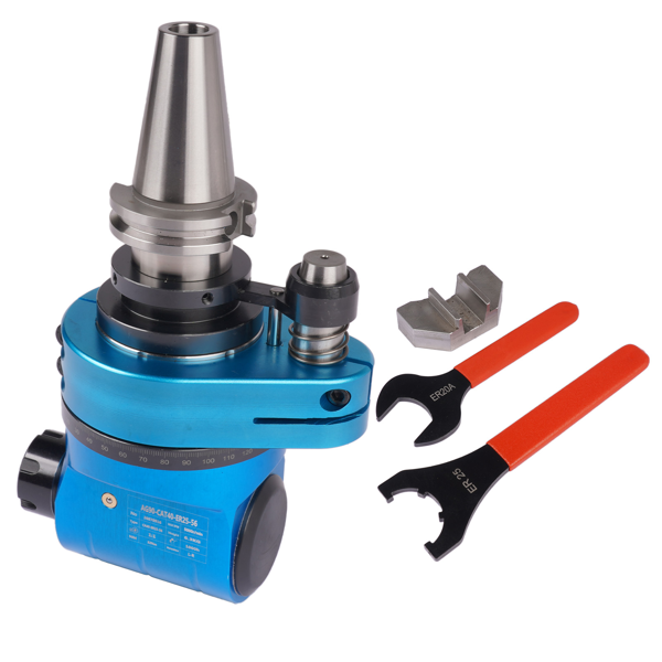 角度头 1:1 Gear Ratio CAT40 ER25 90°Fixed Angle Head Collet Chuck 3500RPM AH-CAT40–ER25-6