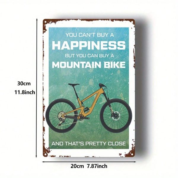 CIFbuy 山地自行车MTB骑行语录金属装饰牌 8x12，乡村铁艺二维平面墙面装饰（TikTok, temu 自提物流）-6