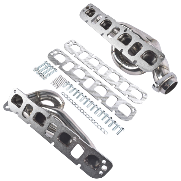 排气歧管 Pair Shorty Headers Fits for Dodge Ram 1500 2500 3500 Hemi V8 5.7L 345Cu 2003-2008-4