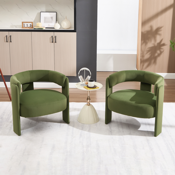 Accent Chair for Living Room, Velvet Comfy Single Sofa Chair Mid-Century Modern Armchair Wooden Legs for Bedroom Office Reading-15