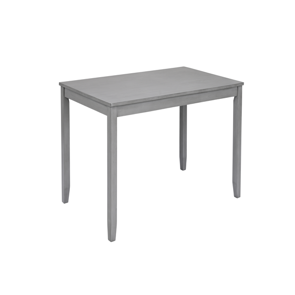 6 Piece Kitchen Dining Set, Rectangular Wooden Dining Table with 4 Upholstered Chairs and a Bench, Dining Table Set for 6 People, Living Room, Home Bar and Kitchen, Gray-10