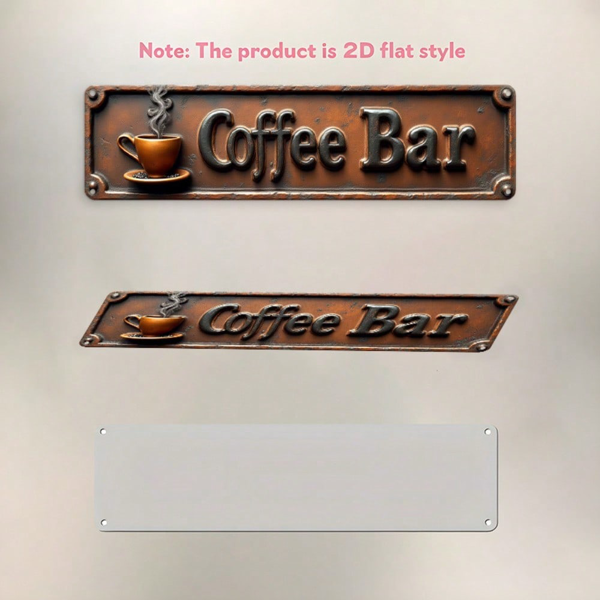 CIFbuy 2D平面复古酒吧招牌墙饰，复古金属牌匾 10x40厘米 家居装饰（TikTok, temu 自提物流）-5