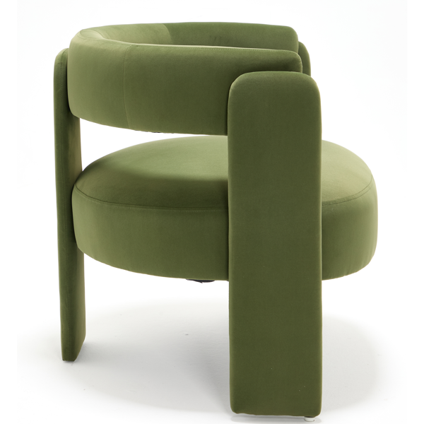 Accent Chair for Living Room, Velvet Comfy Single Sofa Chair Mid-Century Modern Armchair Wooden Legs for Bedroom Office Reading-19
