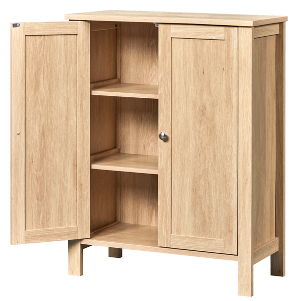 原木色  密度板三胺贴面 60*30*80cm 双门 浴室立柜-8