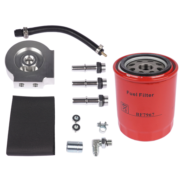 燃油滤清器套件 Fuel Filter Distribution Block Conversion Kit 121003, BF7967 Fit for Ford F250 F350 F450 121003-5