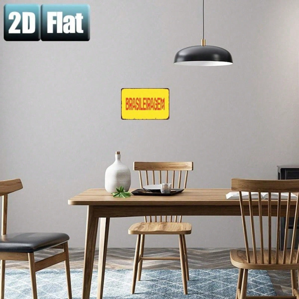 CIFbuy 1个2D平面金属锡制招牌 巴西风情 巴西文化 8x12 墙面装饰（TikTok, temu 自提物流）-3