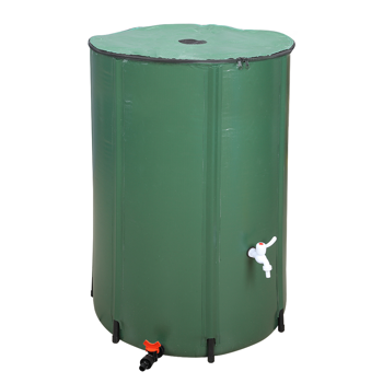 【替换49738622】100gal  绿色  PVC 可折叠 集雨桶