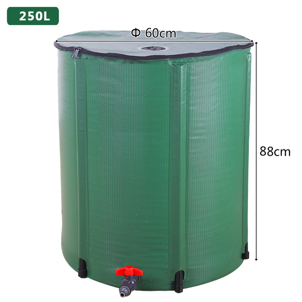 【替换26609988】66gal  绿色  PVC 可折叠 集雨桶-6