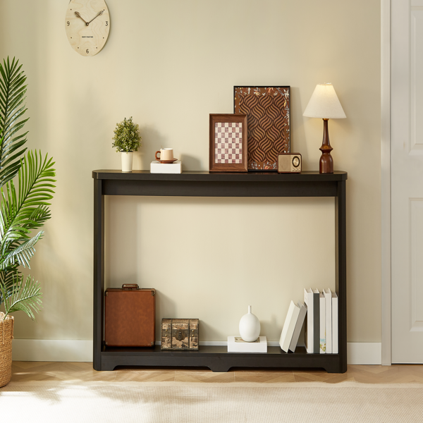70.1"corrugated texture storage table for entranceways, narrow wooden console sofa table, can be placed behind the sofa, suitable for entranceways, corridors, and front door.Black.70.1"L*8.7"W*35.5"H-4