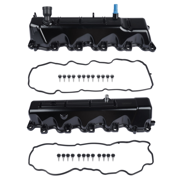 气门室盖 2X Aluminum Engine Valve Cover Fits For Jeep Commander Dodge Ram 1500 Durango 4.7L 53022139AB 53022138AB-7