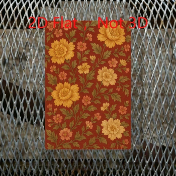 CIFbuy 复古红色花卉铁皮装饰牌 20x30厘米，复古花卉金属壁饰（TikTok, temu 自提物流）