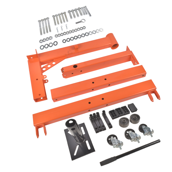 发动机维修架 1500LBS H-shaped Engine Stand Folding Motor Hoist Dolly 360° Mounting Head-4