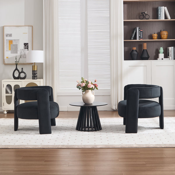 Accent Chair for Living Room, Velvet Comfy Single Sofa Chair Mid-Century Modern Armchair Wooden Legs for Bedroom Office Reading-15