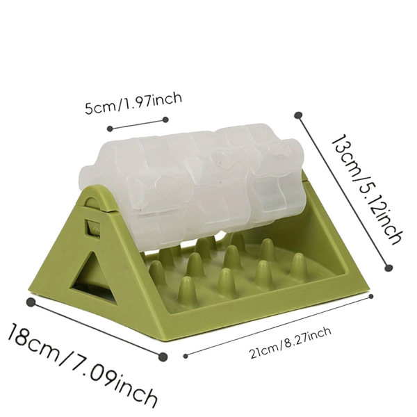 360°旋转益智慢食狗碗-绿色-7