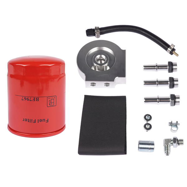 燃油滤清器套件 Fuel Filter Distribution Block Conversion Kit 121003, BF7967 Fit for Ford F250 F350 F450 121003-1