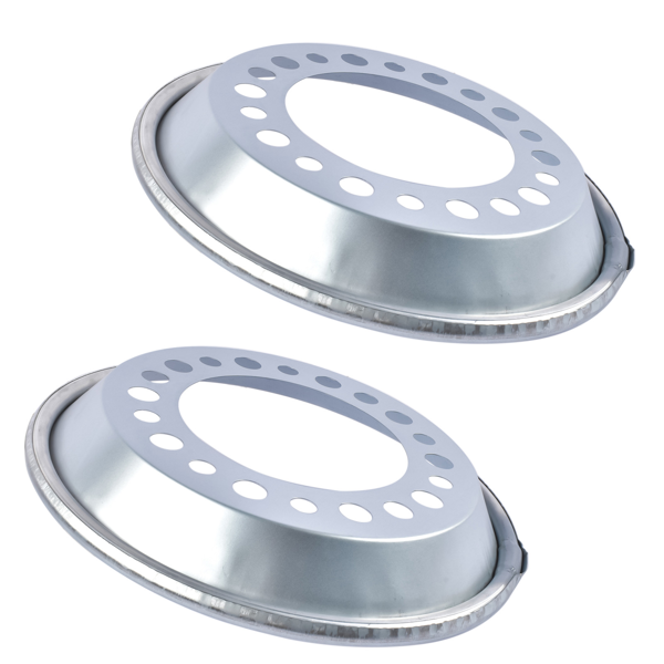 轮毂内罩 2PCS Auto Wheel Balancer Fit For 22.5-24.5" Wheel - Steer Silver 800-822 800822-6