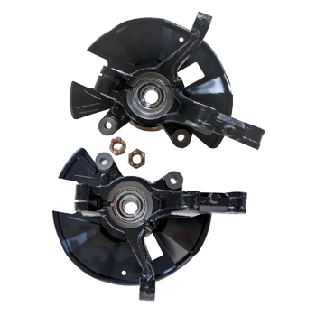 转向节总成 Pair Black Steering Knuckle Assembly Front Left+Right fits for 2014-2019 Ford Fiesta