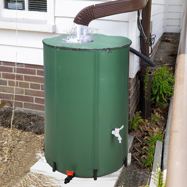【替换49738622】100gal  绿色  PVC 可折叠 集雨桶-37