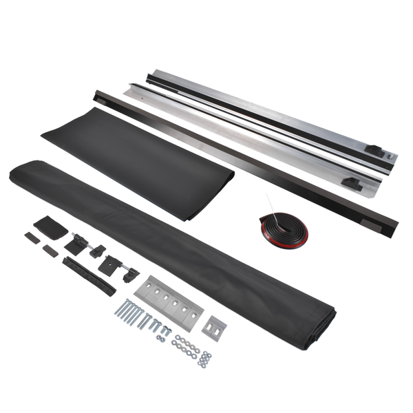 后斗卷帘 Rear Roll-Up Tonneau Cover Vinyl Fits for Hyundai Santa Cruz Pickup 2.5L 2022-2026 Black-3