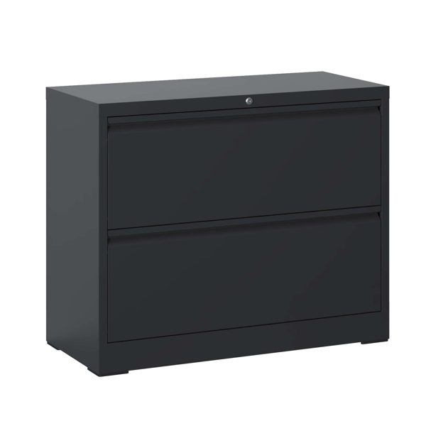 2 Drawer Lateral File Cabinet with Lock – Heavy-Duty Metal Filing Cabinet for Home Office, Space-Saving Wide Storage for Letter/Legal/A4/F4, Silent Full-Extension Slides, Easy-Assembly-6