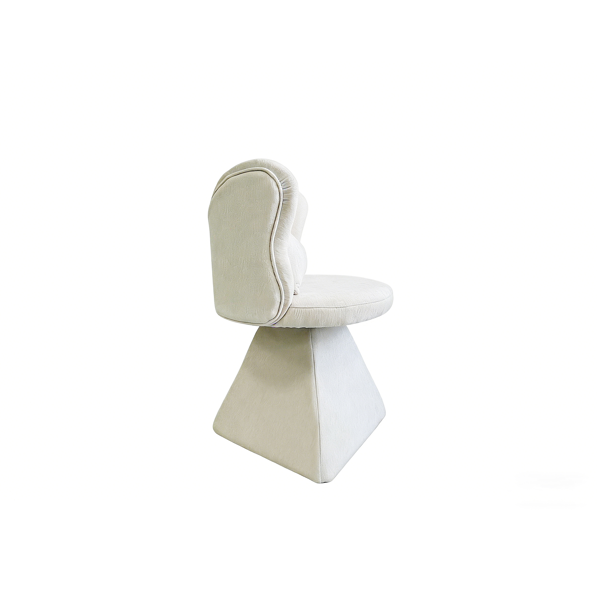 Vanity Chair with Butterfly Back,Swivel Accent Chair Dining Chairs,Makeup Stool for Bedroom Dressing Table,Suitable for Living Room,Dining Room,Study,Recreational Areas WHITE-3