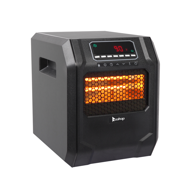 美规 120V 120V,1500W 取暖器 黑色 塑料 石英管/显示屏/配遥控器 箱体式-4