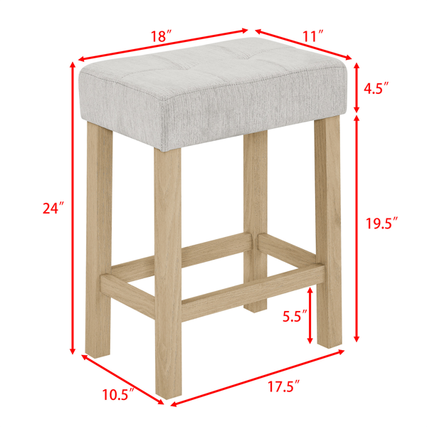 59 Inch Bar Table, Dining Table, Sofa Table with Power Outlet, 3 Upholstered Stools, 4 Piece Bar Table and Chair Set for Living Room, Dining Room, Kitchen-20