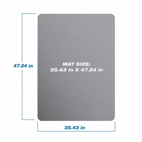 透明 PVC 办公椅地垫，适用于地毯与瓷砖地面，尺寸 47.24 × 35.43 英寸-2