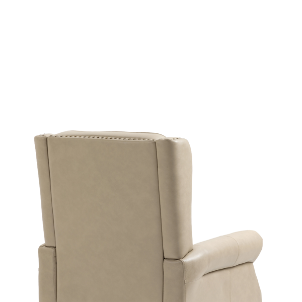 Wood Frame Armchair, Modern Accent Chair Lounge Chair with Sturdy Wood Legs for Living Room Bedroom (Camel PU)-21