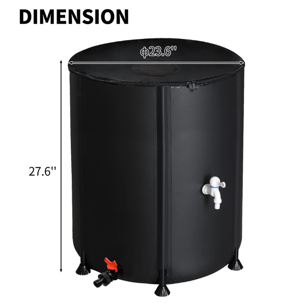 【替换99553861】50gal  黑色  PVC 可折叠 集雨桶-2