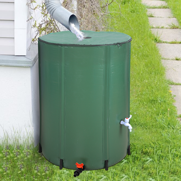 【替换94783687】132gal  绿色  PVC  集雨桶-12
