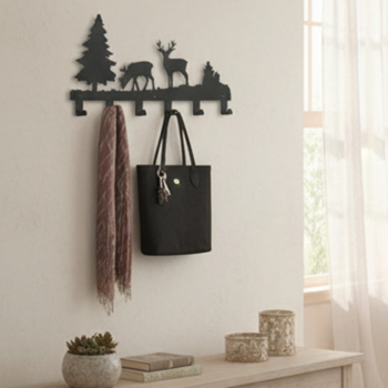 CIFbuy 重型免钻粘贴式墙钩，哑光黑色，防锈省空间收纳架，强力承重，适用于毛巾、浴袍、包袋、大衣，是浴室、厨房及玄关的实用储物解决方案。（TikTok, temu 自提物流）