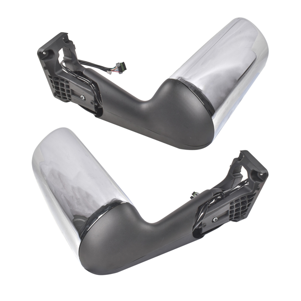 后视镜 2Pcs Front Left and Right Chrome Power View Door Mirror with Turn Signal Light Fits for International Harvester MV607 2018-2026-7